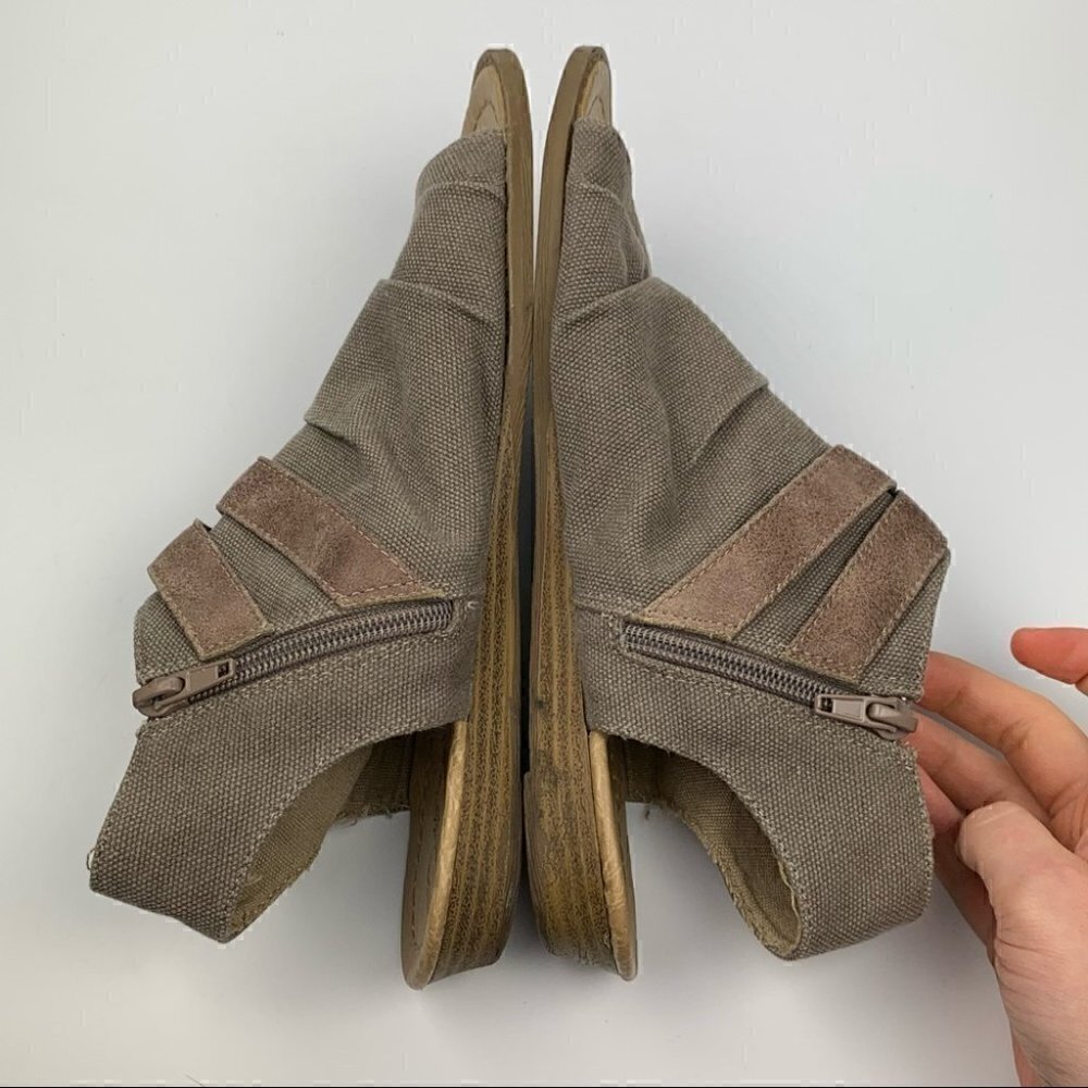Vanity womens vasa sandals 7 brown zip up booties fairycore cosplay festival - Picture 6 of 12